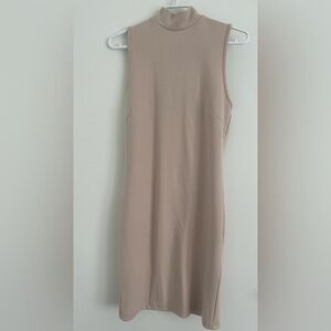 Sleeveless Tan Dress